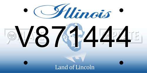 V871444 Illinois License Plate