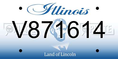 V871614 Illinois License Plate