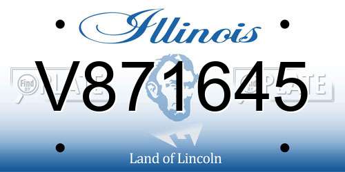 V871645 Illinois License Plate