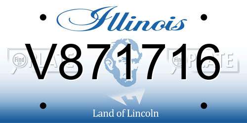 V871716 Illinois License Plate