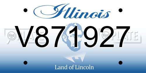 V871927 Illinois License Plate