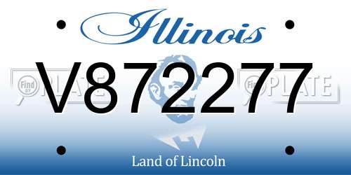 V872277 Illinois License Plate