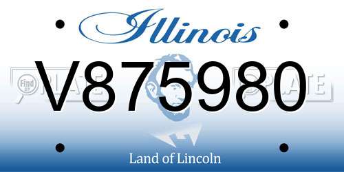 V875980 Illinois License Plate