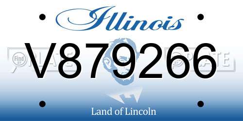 V879266 Illinois License Plate