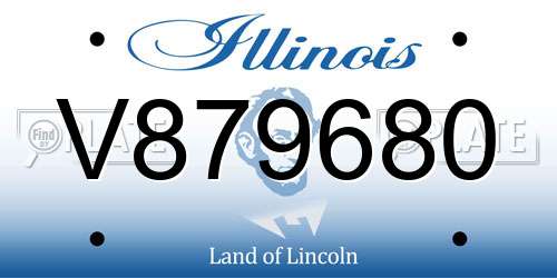 V879680 Illinois License Plate