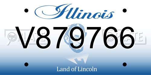V879766 Illinois License Plate