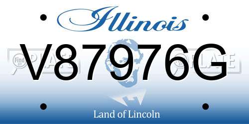 V87976G Illinois License Plate