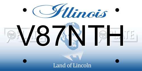 V87NTH Illinois License Plate