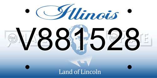 V881528 Illinois License Plate