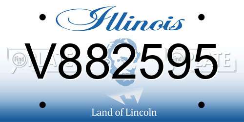 V882595 Illinois License Plate