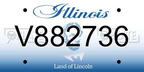V882736 Illinois License Plate