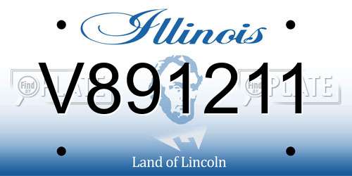 V891211 Illinois License Plate