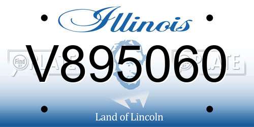 V895060 Illinois License Plate