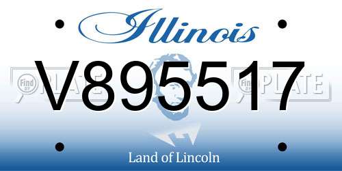 V895517 Illinois License Plate