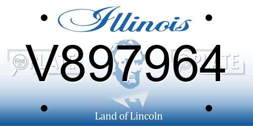V897964 Illinois License Plate