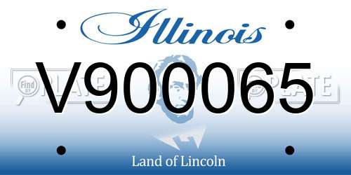 V900065 Illinois License Plate