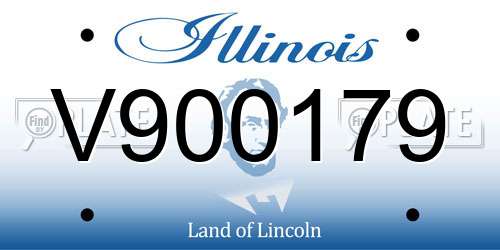 V900179 Illinois License Plate