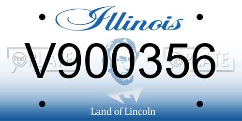 V900356 Illinois License Plate