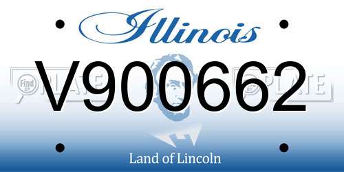 V900662 Illinois License Plate