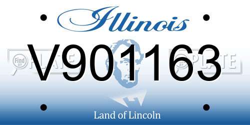 V901163 Illinois License Plate