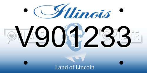 V901233 Illinois License Plate