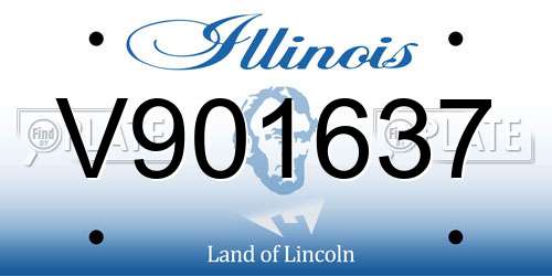 V901637 Illinois License Plate
