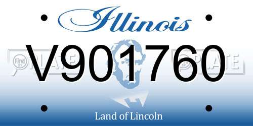 V901760 Illinois License Plate