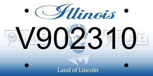 V902310 Illinois License Plate