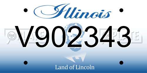 V902343 Illinois License Plate
