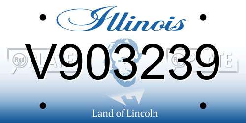 V903239 Illinois License Plate