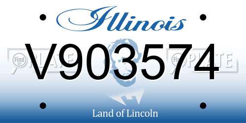 V903574 Illinois License Plate