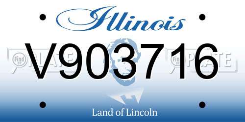 V903716 Illinois License Plate