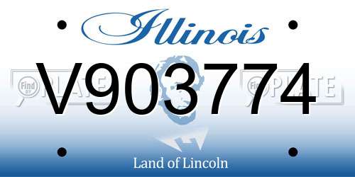 V903774 Illinois License Plate