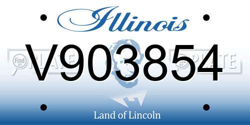V903854 Illinois License Plate