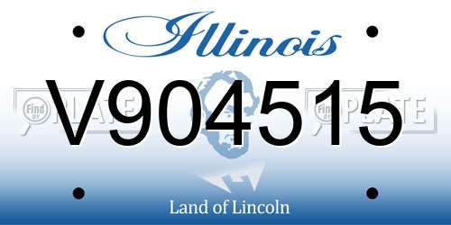 V904515 Illinois License Plate