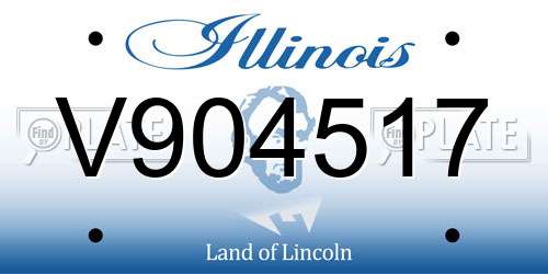 V904517 Illinois License Plate