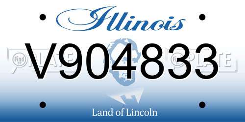 V904833 Illinois License Plate