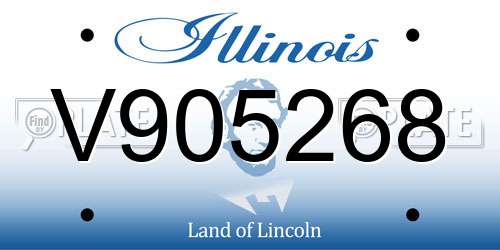 V905268 Illinois License Plate