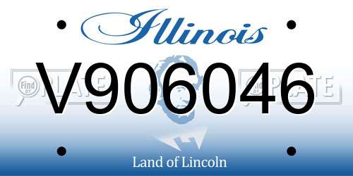 V906046 Illinois License Plate