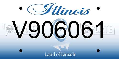 V906061 Illinois License Plate