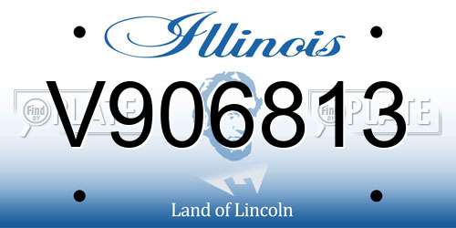 V906813 Illinois License Plate