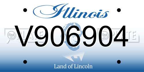 V906904 Illinois License Plate