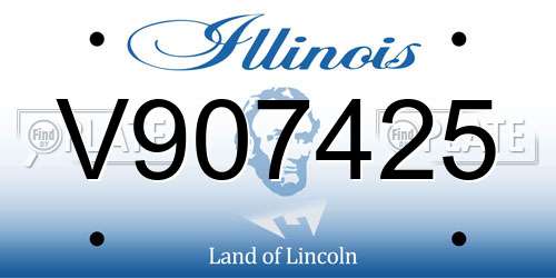 V907425 Illinois License Plate