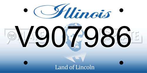 V907986 Illinois License Plate
