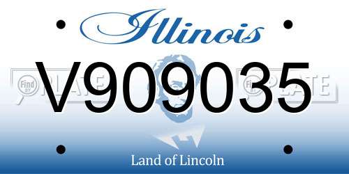 V909035 Illinois License Plate