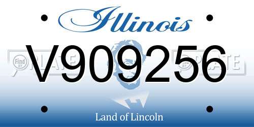 V909256 Illinois License Plate
