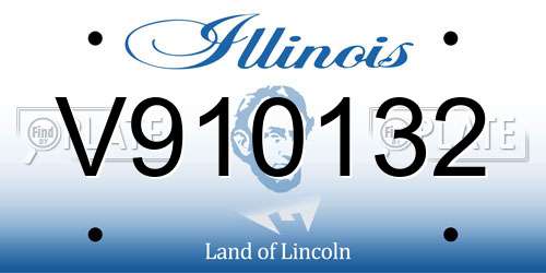 V910132 Illinois License Plate