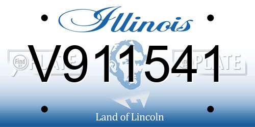 V911541 Illinois License Plate