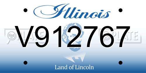 V912767 Illinois License Plate