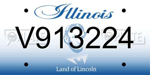V913224 Illinois License Plate